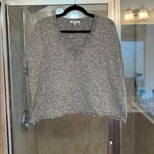 Madewell Heathered Gray V-Neck Tee